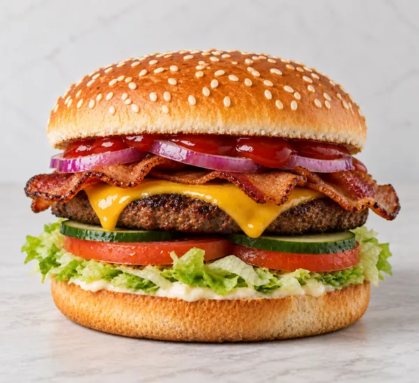 Bacon Cheese Burger fra Mona Lisa Pizzaria